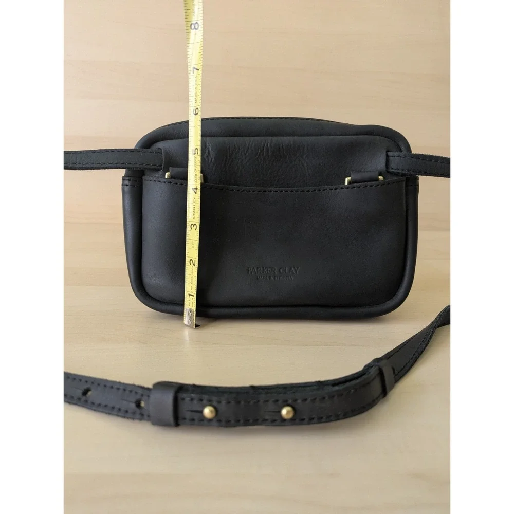 Parker Cay‎ Black Leather Belt Bag
